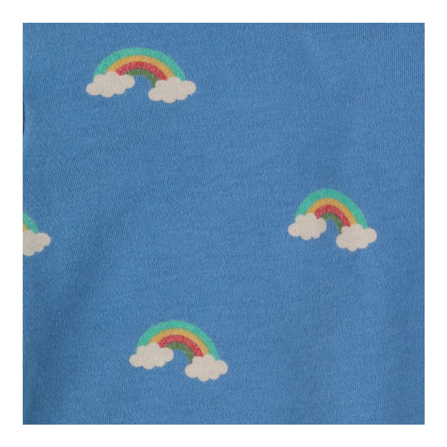 Sleepsuit blue rainbow clouds