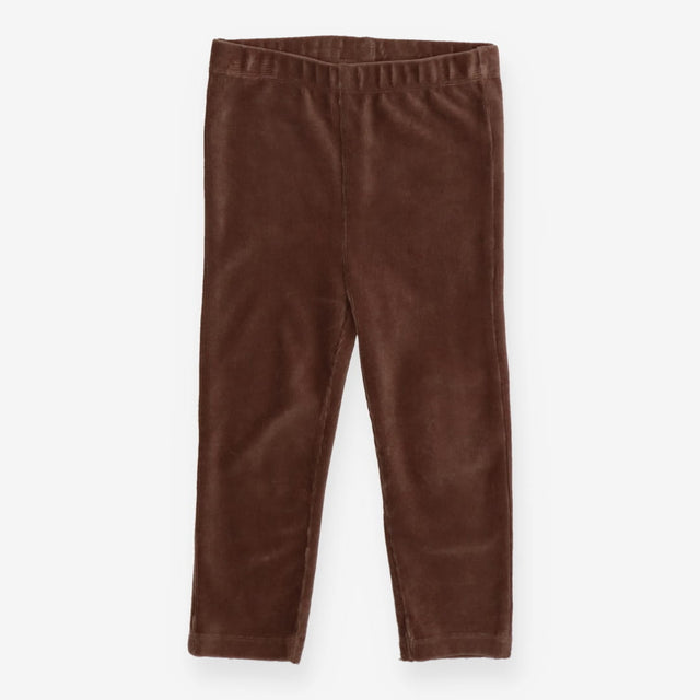 Velour legging Brown Plain