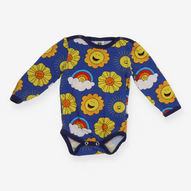 Blue Smiley Flowers Bodysuit - Smafolk