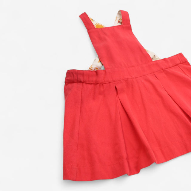Pinafore Dress Red
