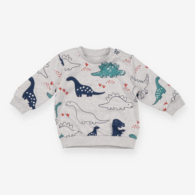 Sweater jersey grey dinosaurs
