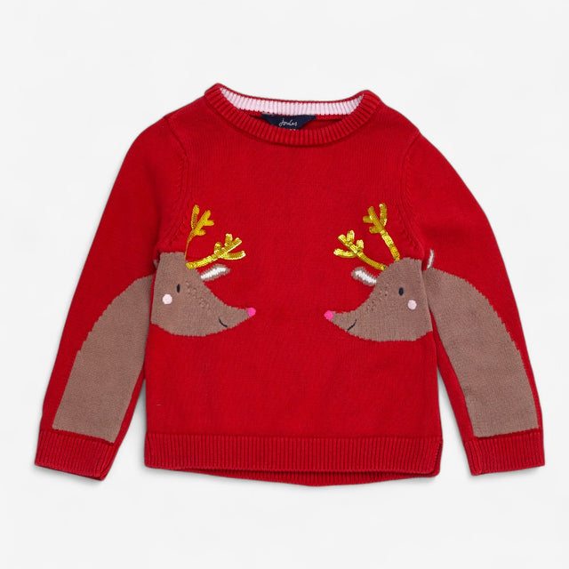 Sweater Red with Reindeers