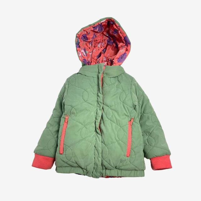 Reversible Pink / Green Puffer Coat