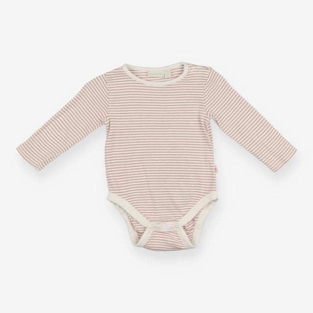 Long Sleeved Bodysuit Brown Striped
