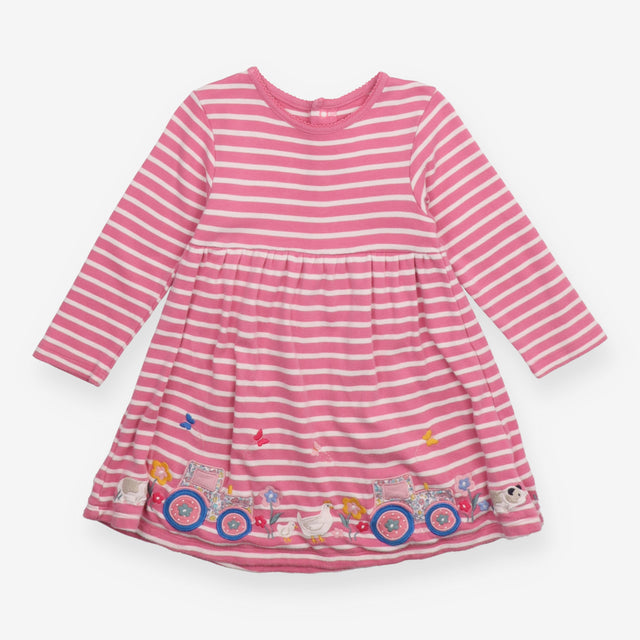 Pink Striped Farm Dress