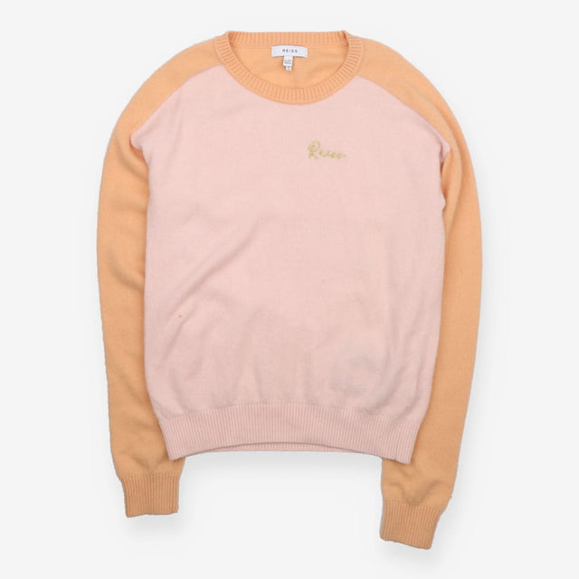 Sweater pale pink orange sleeves and neck