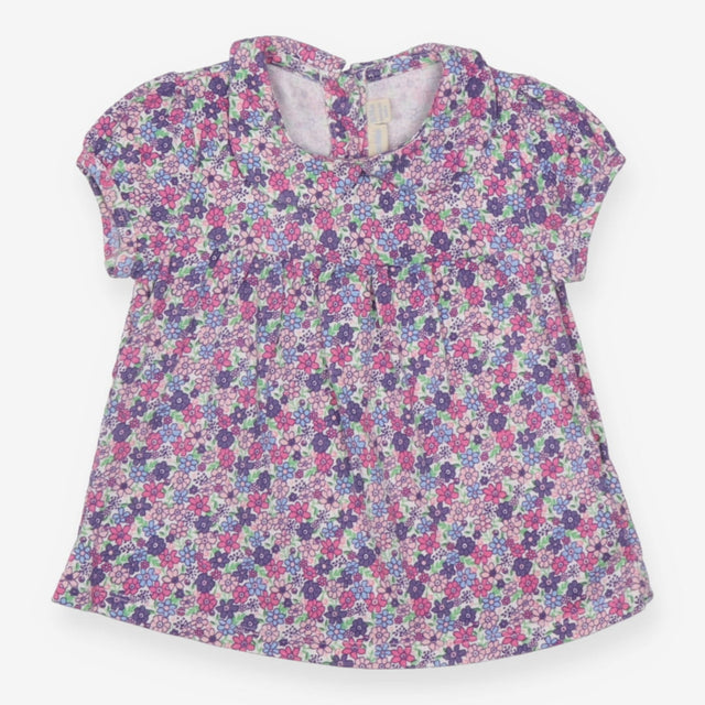 Tunic Collared Pink, Purple and Blue Floral