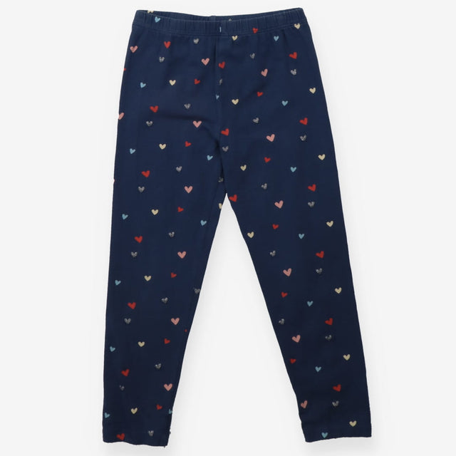 Leggings Navy and Silver Glitter Hearts