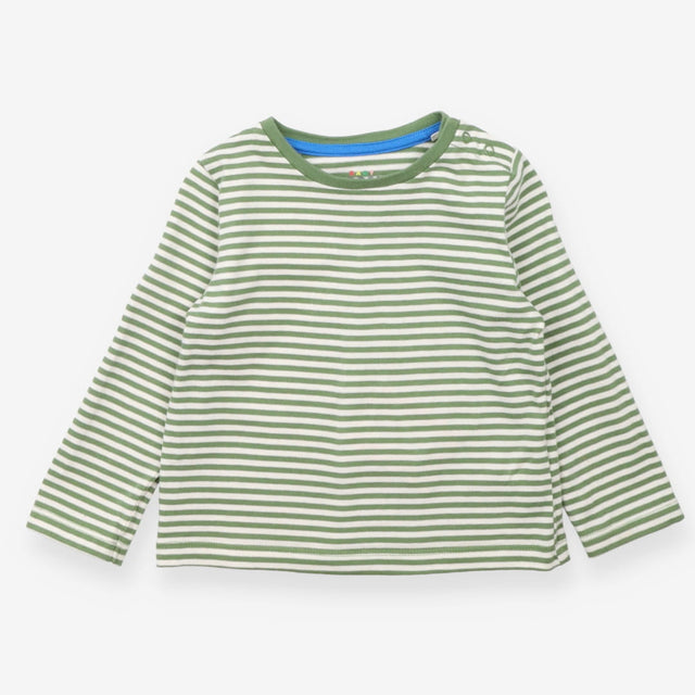 T-shirt green stripe long sleeve