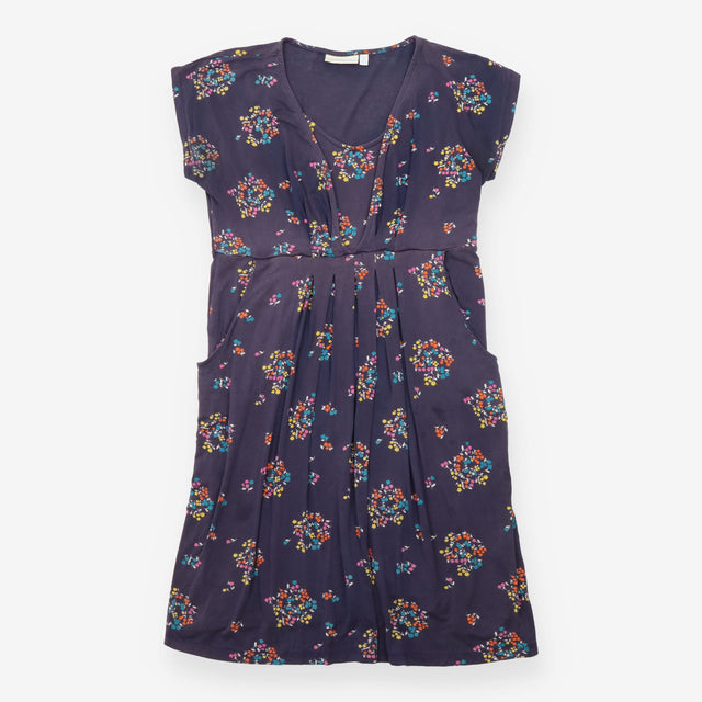 Dress Navy Floral Maternity Nursing