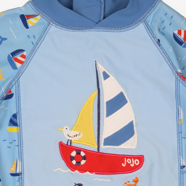 Sunsuit light blue sailing seagull