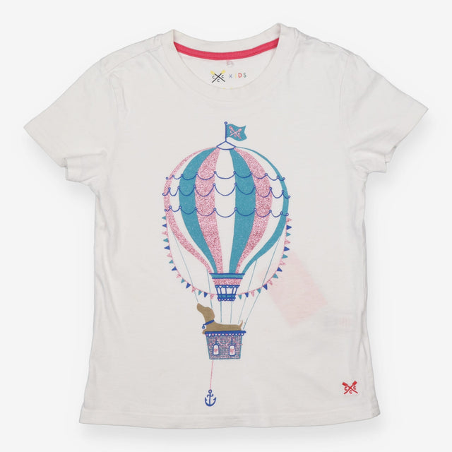 Tee SS white sparkle hot air balloon