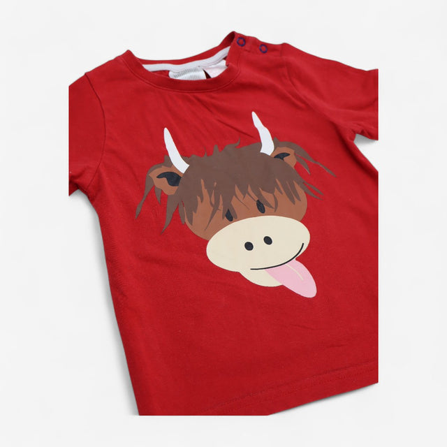 T-Shirt Red Highland Cow