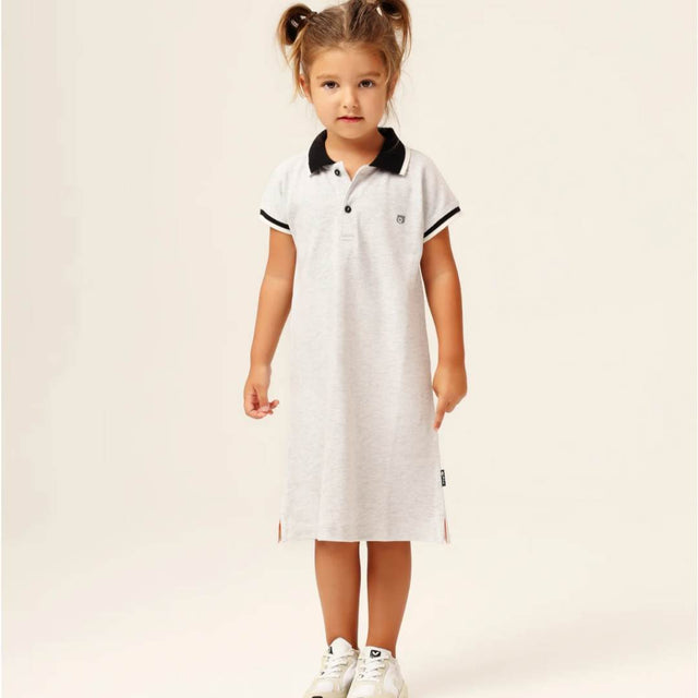 Grey Marl Polo Dress