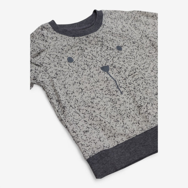 Sweater Grey & Cream Teddy Face