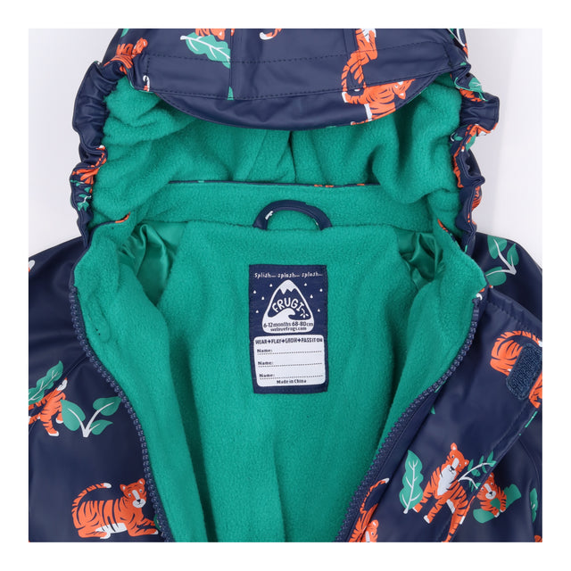 Puddlesuit blue tigers green lining