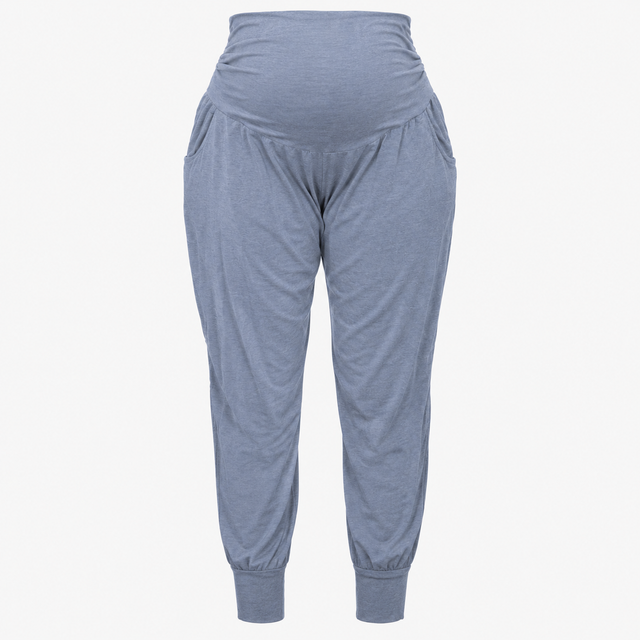 Blue Over Bump Jersey Maternity Lounge Trousers