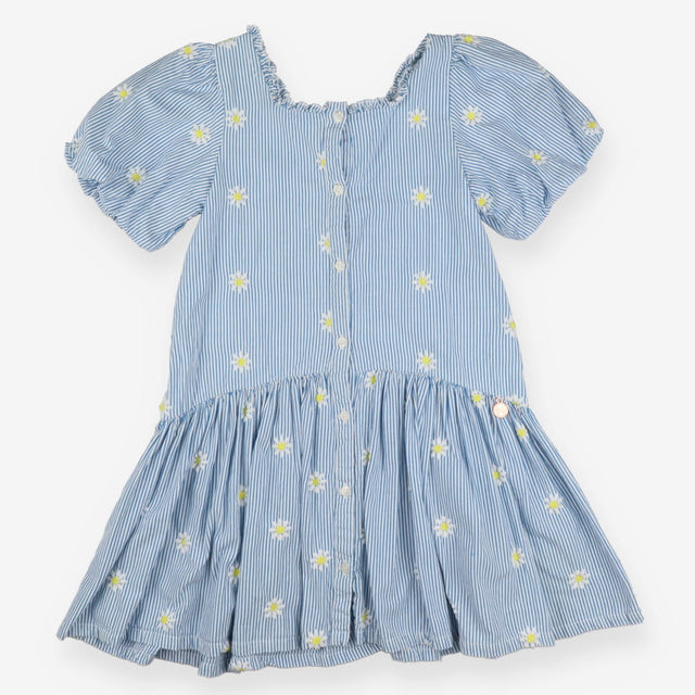 Blue Striped Daisy Dress - Angel & Rocket