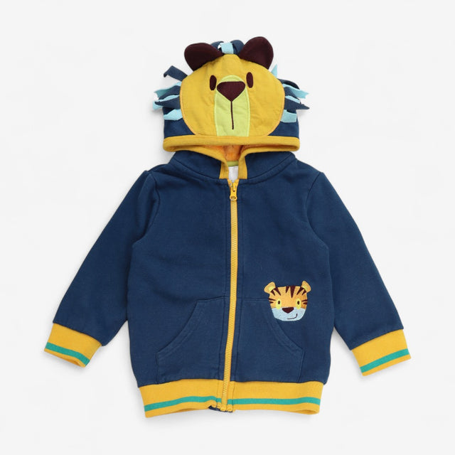 Zip Hoodie Blue Lion & Tiger