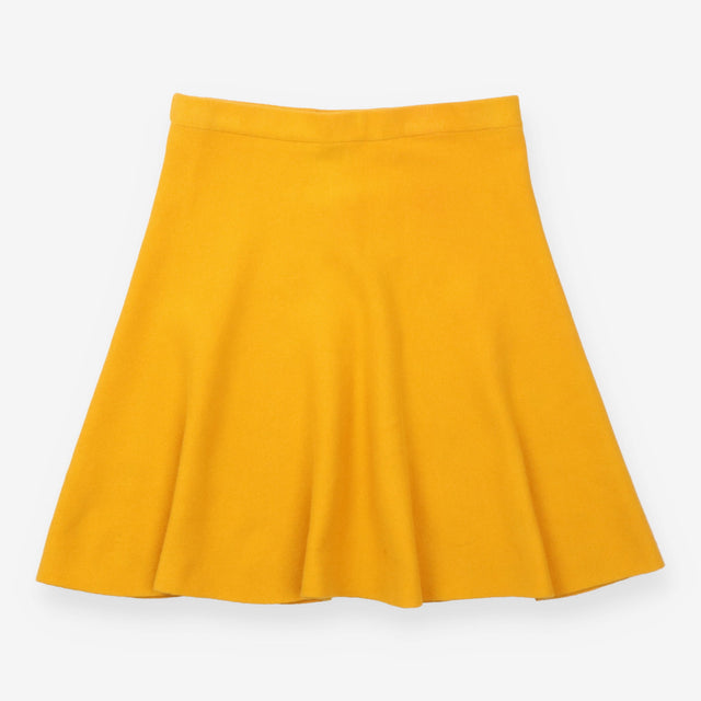 A-Line Skirt Mustard Yellow Flared Knee Length