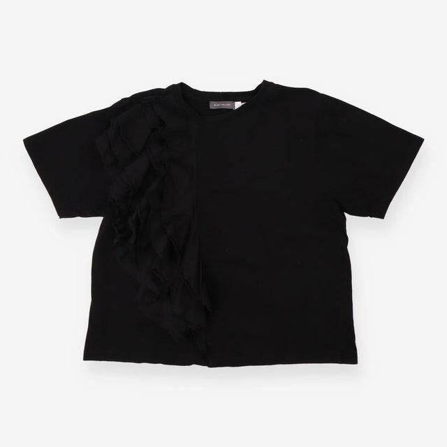 Cotton Frill T-shirt - Black
