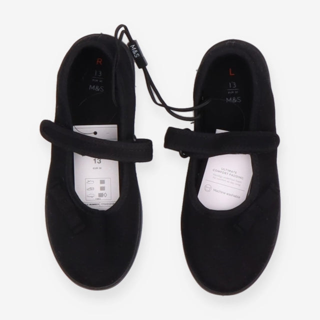 Plimsolls Black with Bow