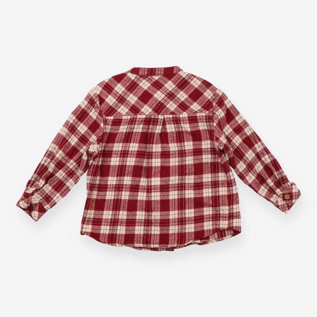 Grandad Shirt Red Check
