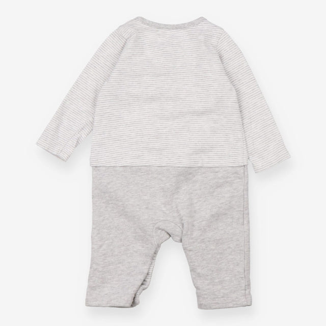 Romper grey stripes hippo