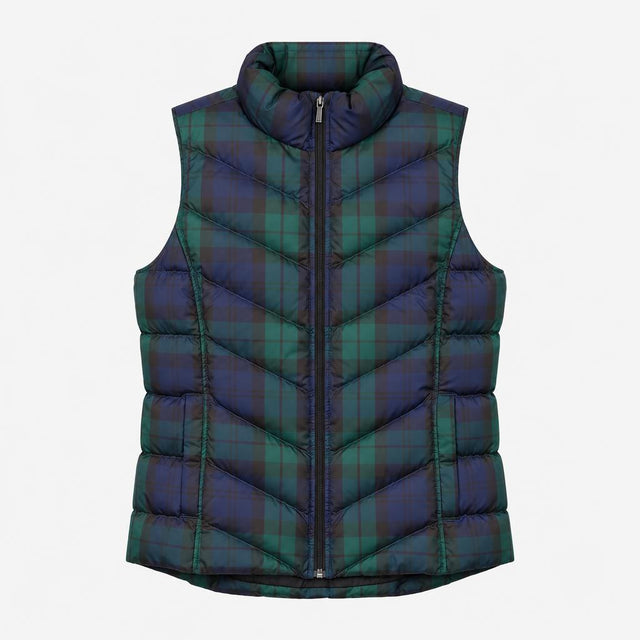Gilet Puffer Down Filled Tartan