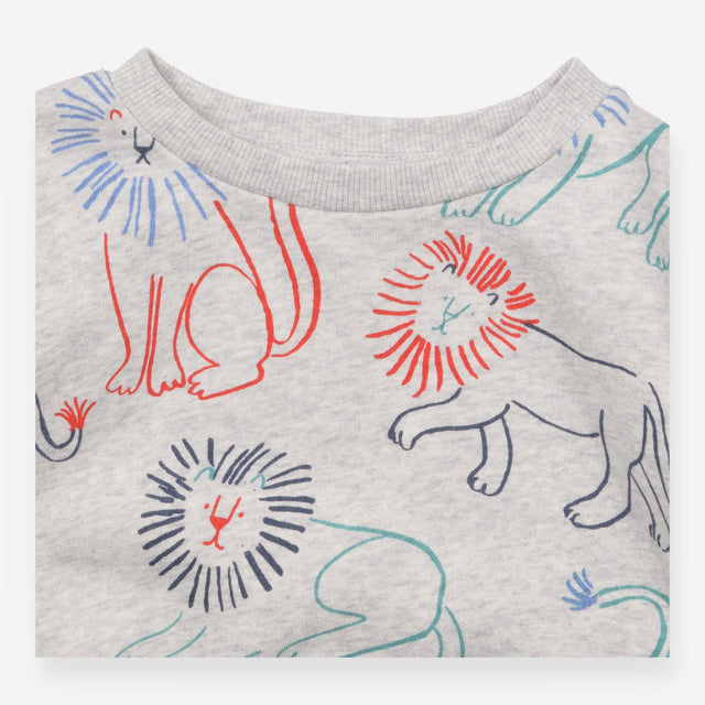 Grey Sweatshirt with Lions