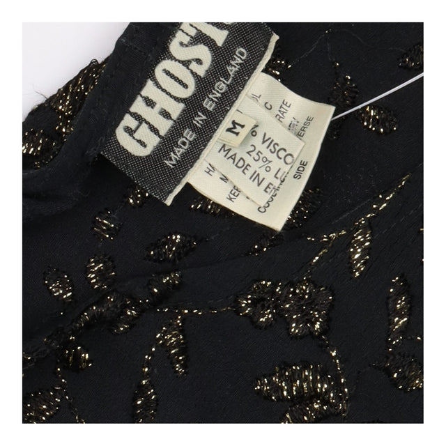 Vintage Ghost Made in England Black Gold Metallic