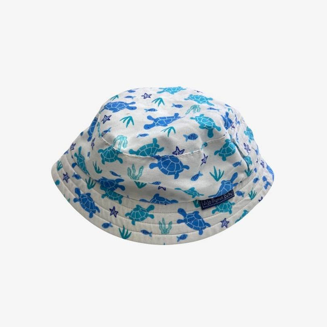 Blue and White Turtle Sun hat