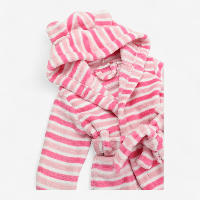 Dressing Gown two Tone Pink Stripe