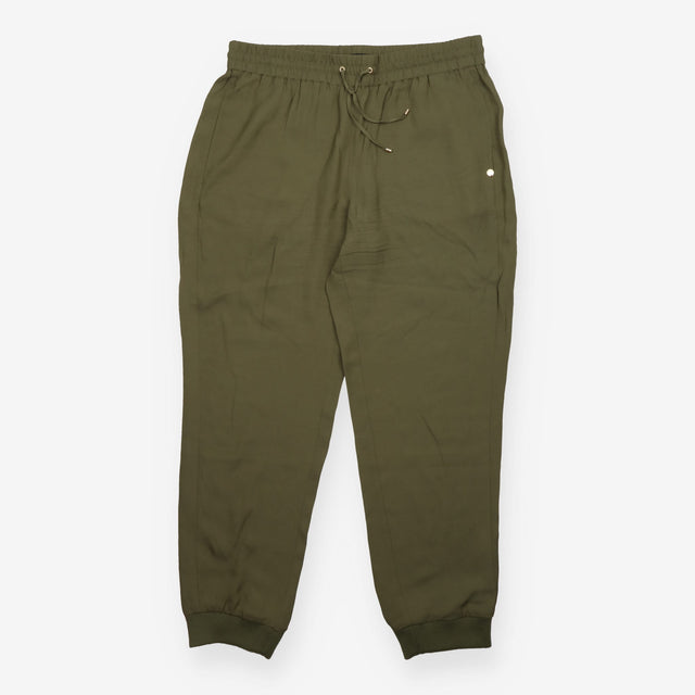 Jogger Trousers Olive Green Drawstring Waist Cuffe