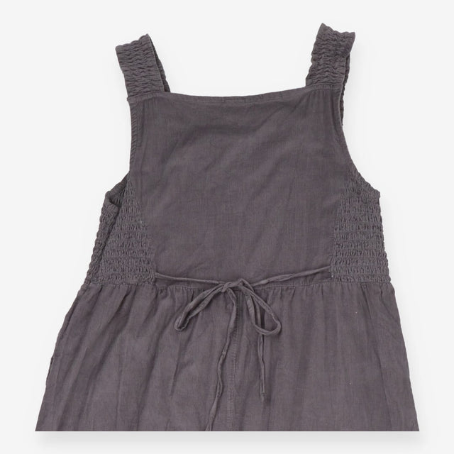 Alice Cord Jumpsuit Grey | Smocked Straps