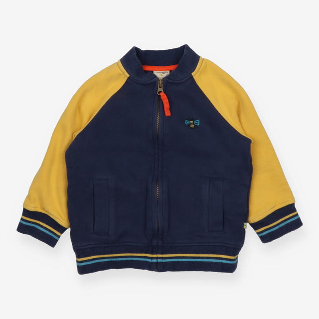 Jacket blue body yellow arms bee