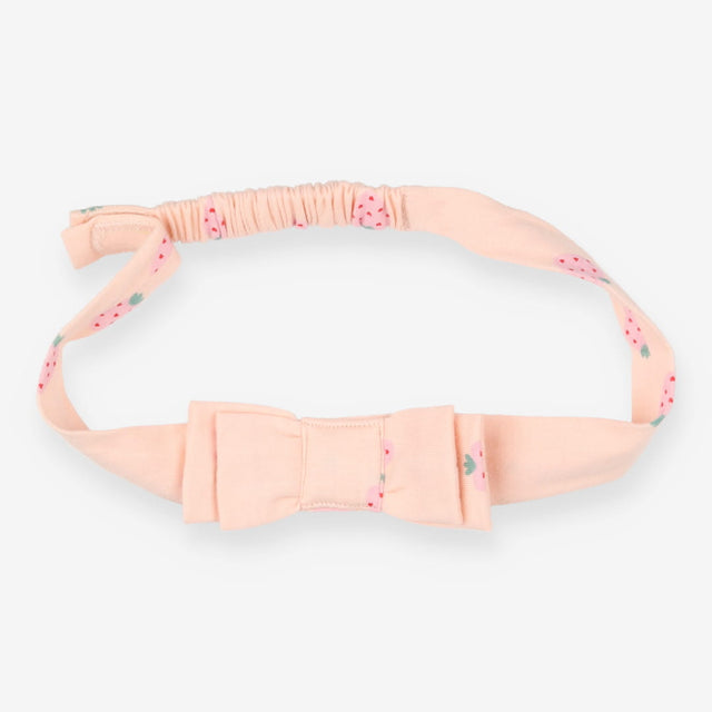 Jumpsuit and Headband Peach with Strawberries