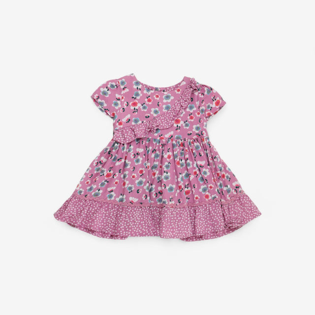 Purple dress with flowers
