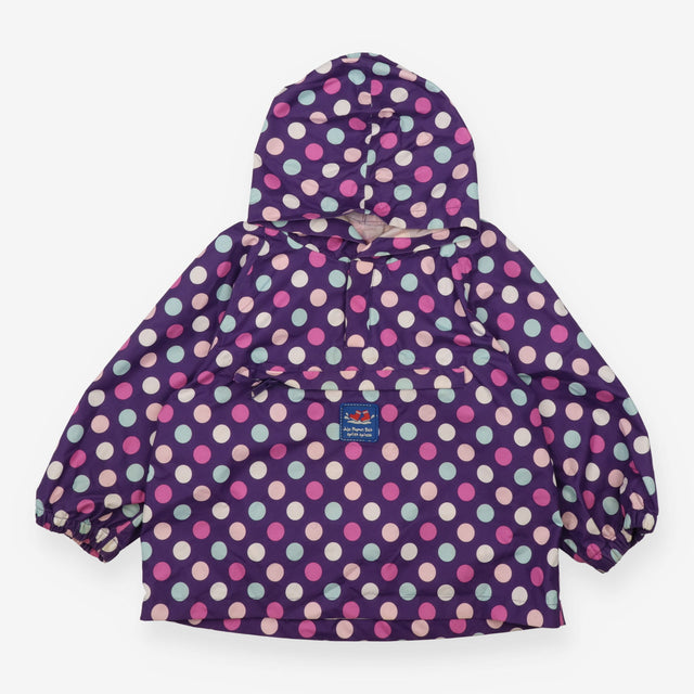 Pack Away Jacket Purple Spotted