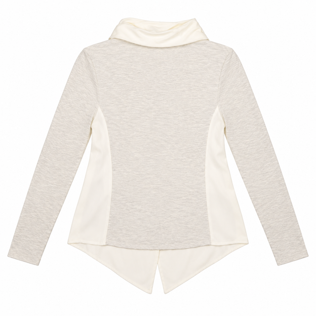 Ivory Waterfall Open Front Drape Cardigan