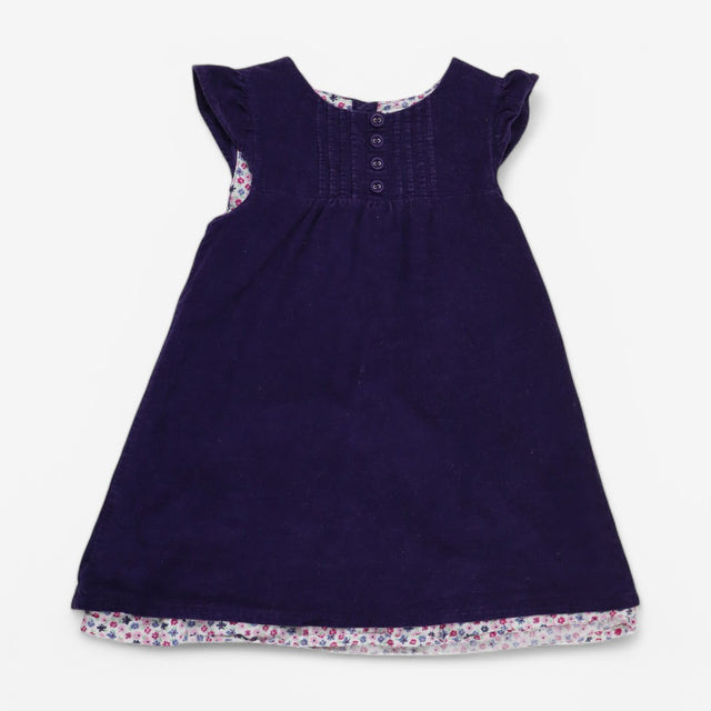 Dress purple cord with ditsy lining