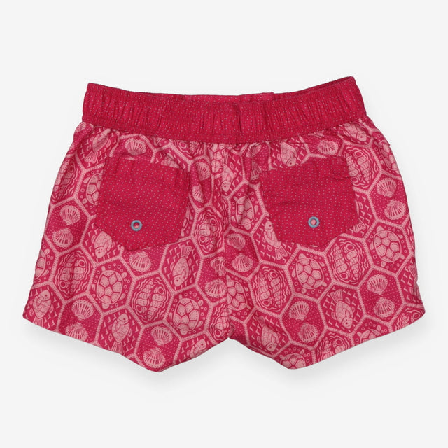 Pink beach shorts turtles and shells