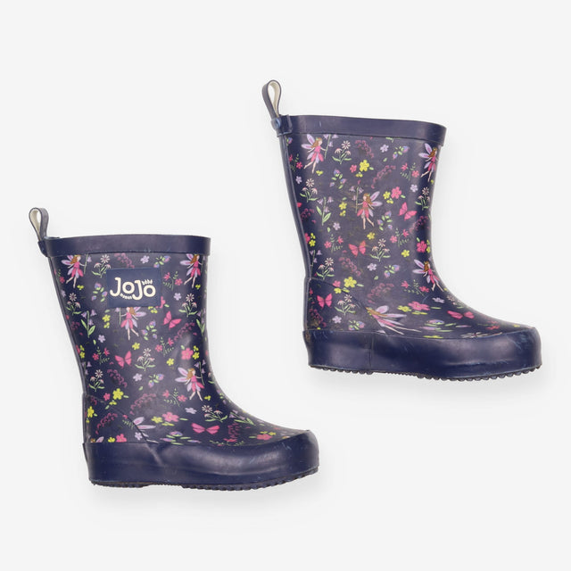 Wellies navy floral fairy
