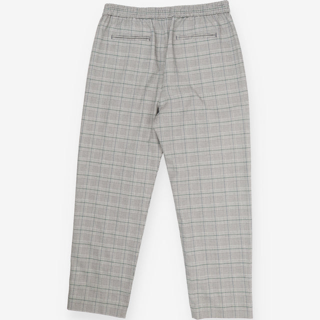 Straight leg houndstooth checked trousers