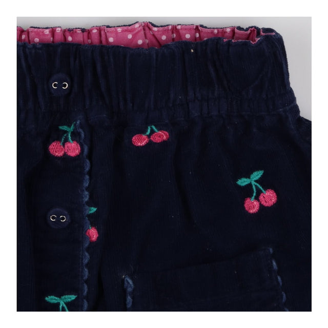 Skirt navy blue cord cherries