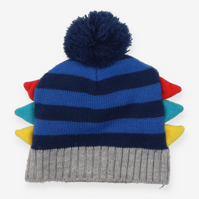 Knitted Winter Hat Fleece Lined Multi Coloured wit