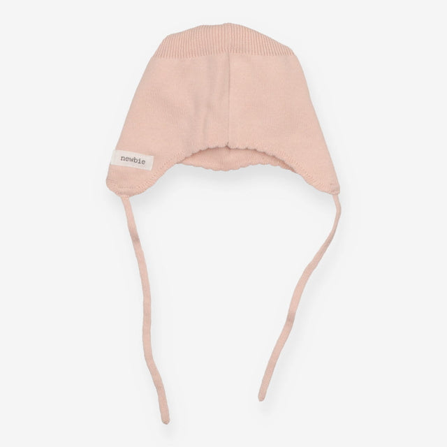 Baby Bonnet Pink Knit Bow