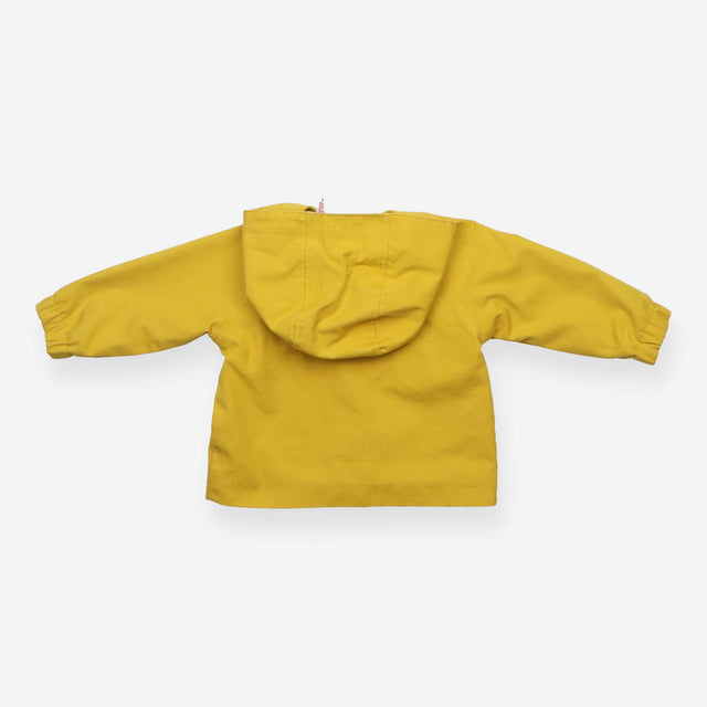 Yellow Coat with Striped Lining