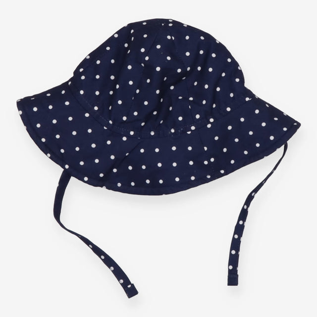 Navy Polka Dot Sun Hat