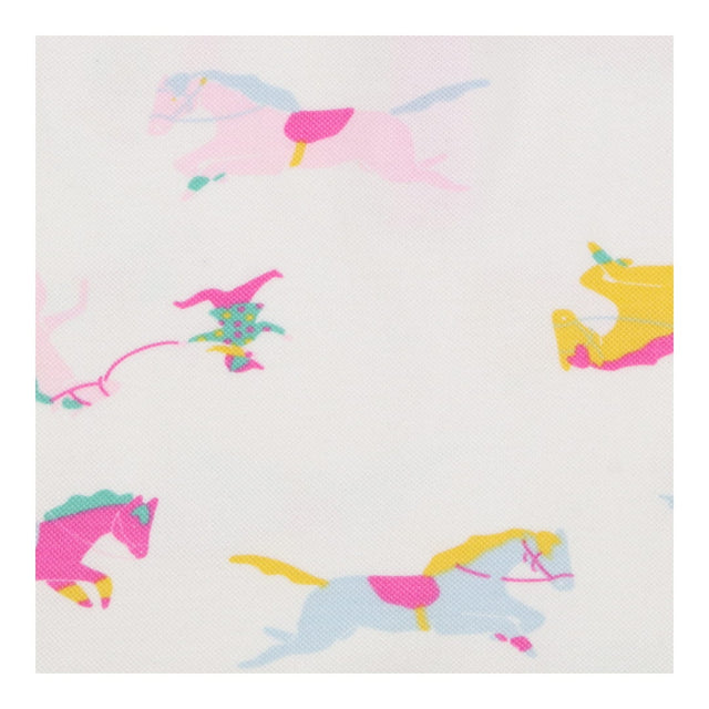 Dress white with horses polo